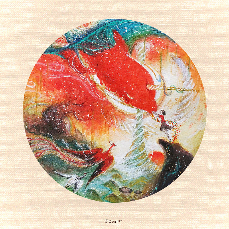 大鱼海棠海报临摹