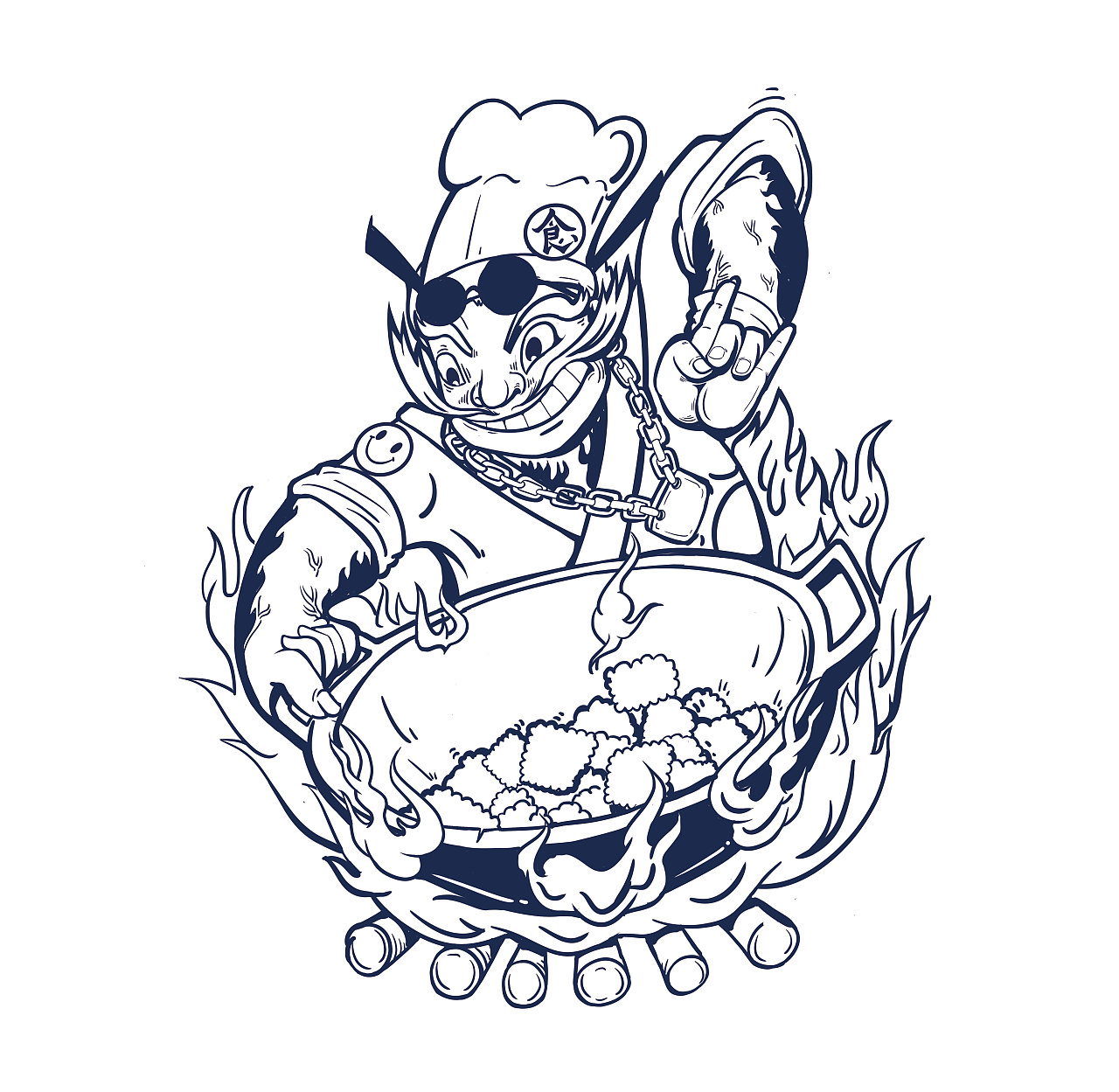 巴比特-锅巴插画