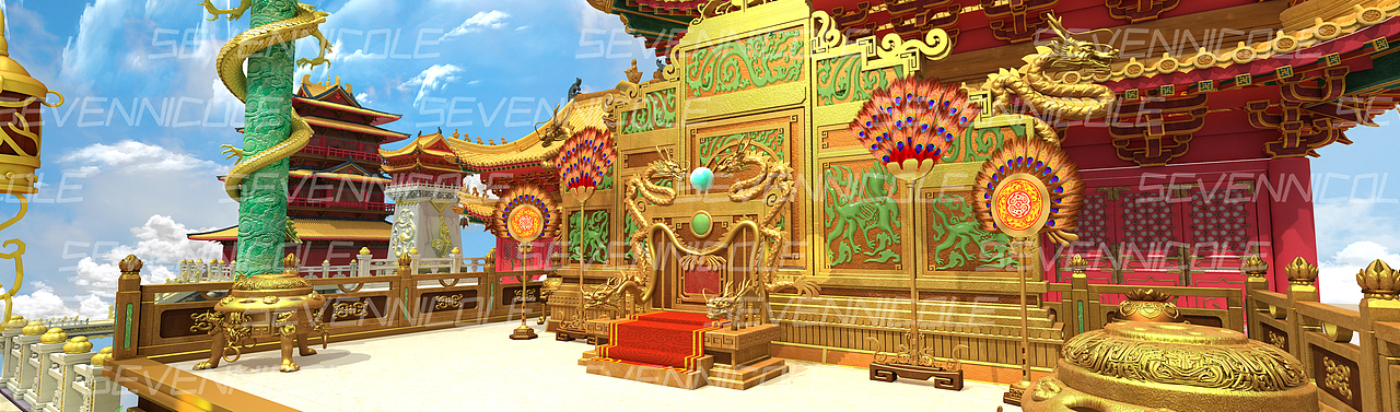 “三界游” 之 天宫（图ZMTIxMzcxNTI0） - 场景 - 站酷设计师SevenNicole原创素材 - 站酷ZCOOL