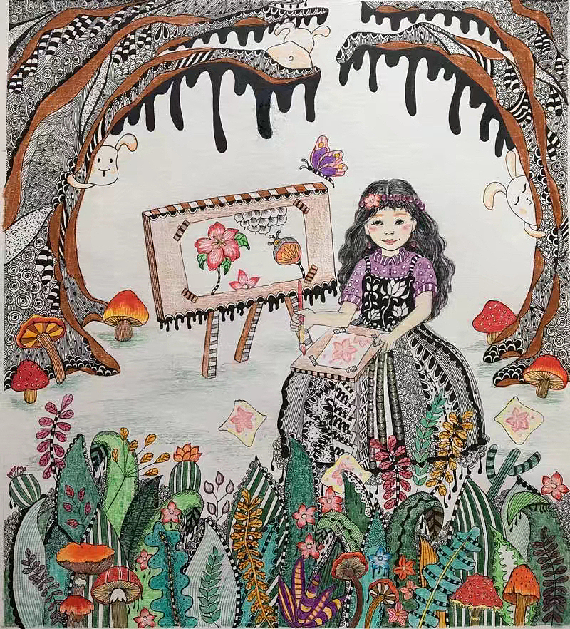 梦女孩系列儿童插画（图ZODg2MjUwMDQ=） - 儿童插画 - 站酷设计师梦紫韵原创素材 - 站酷ZCOOL