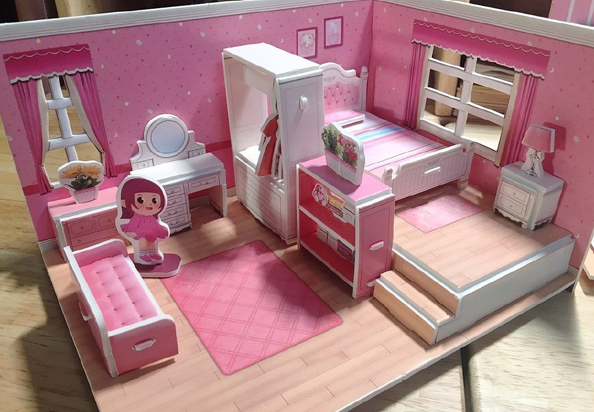 diy小娃娃屋_立體拼圖設(shè)計（圖ZMjM2MjMzMjI0） - 玩具 - 站酷設(shè)計師紙模設(shè)計師JENTC原創(chuàng)素材 - 站酷ZCOOL