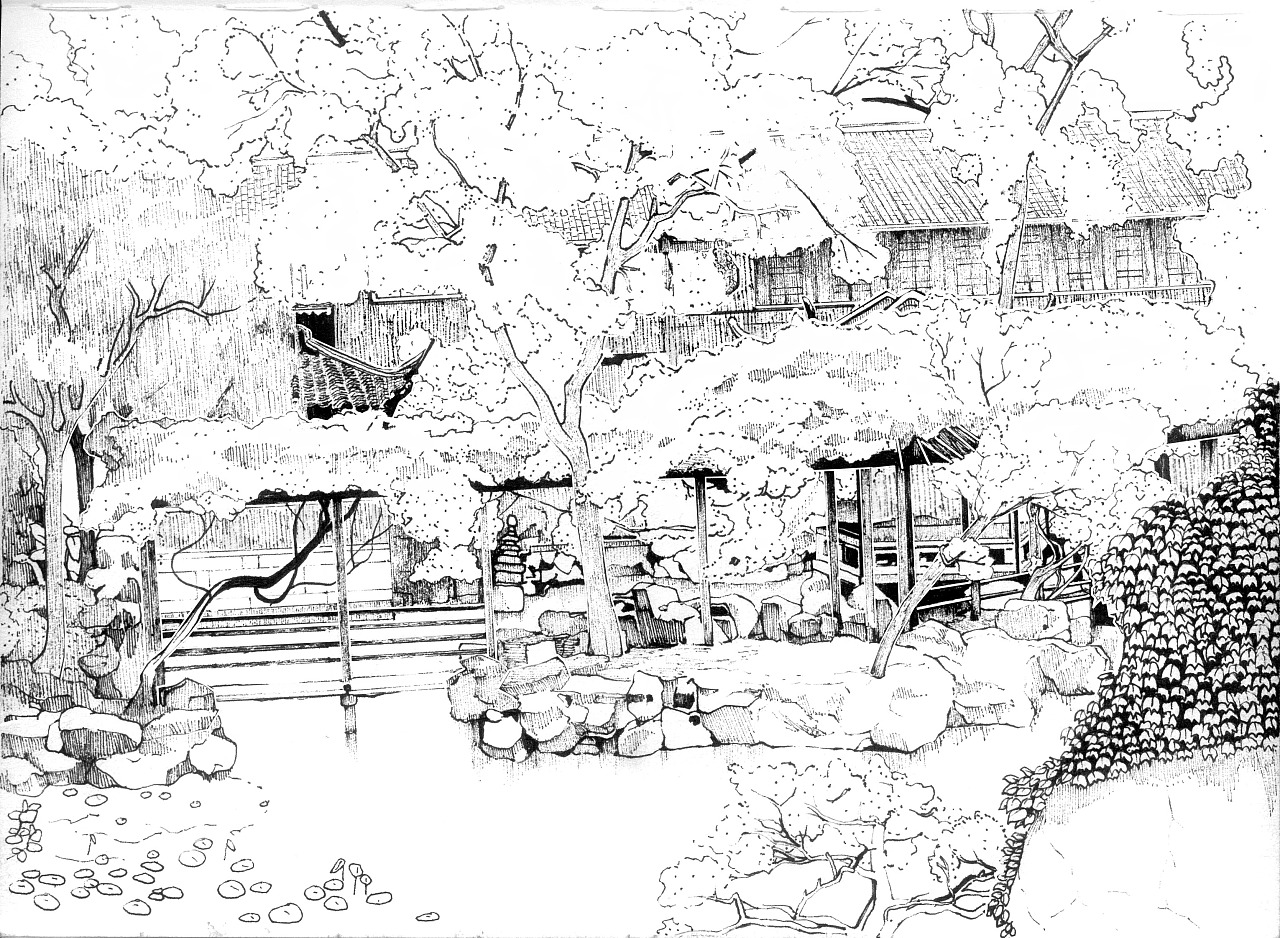 苏州园林设计图手绘_苏州园林设计图手绘分享展示