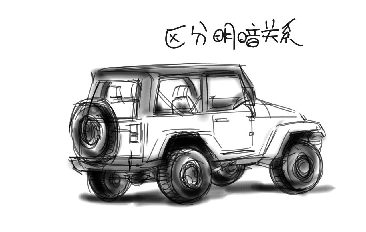 越野车设计图手绘简图图片