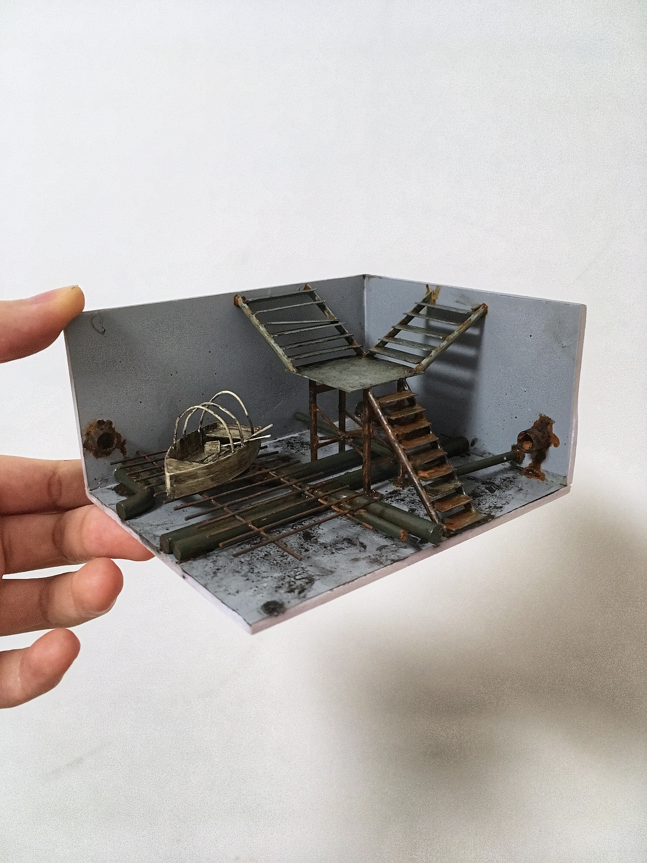 微缩场景模型《摆渡港口-今日歇业》