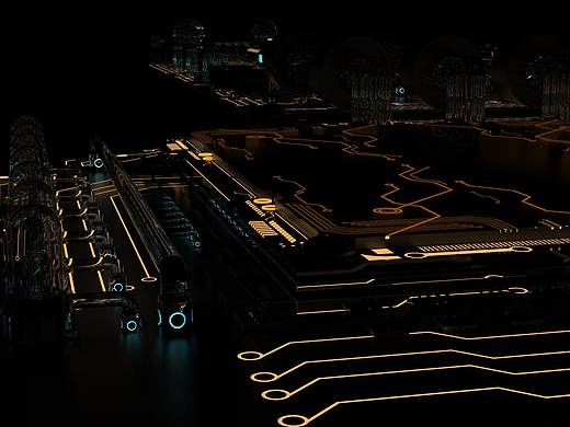 电路板小场景\\RHINO建模 KEYSHOT渲染