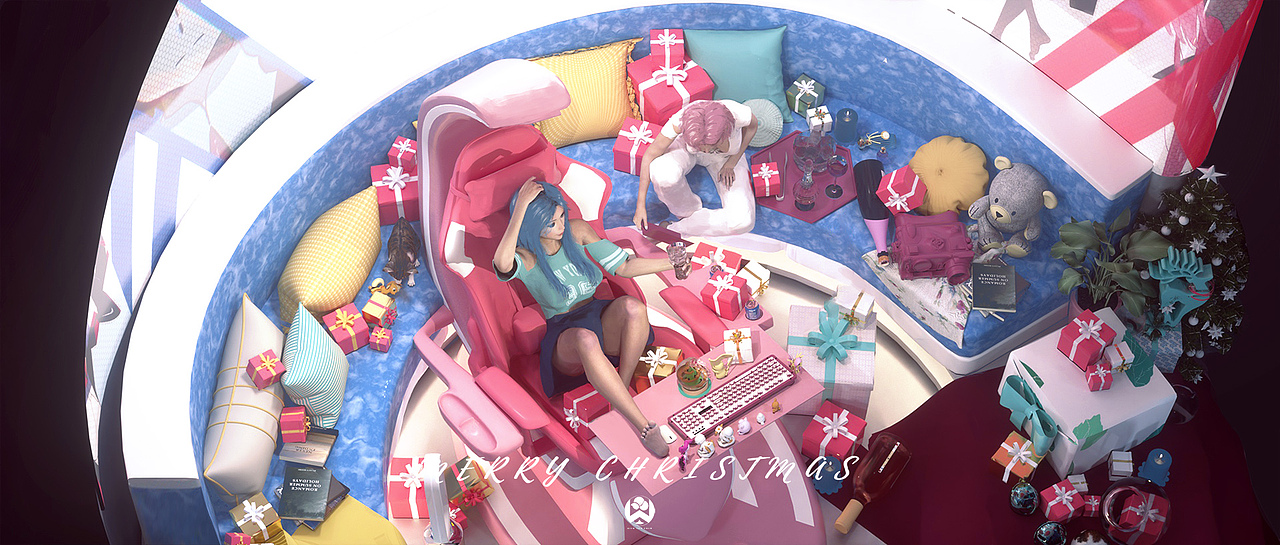 2020圣诞节贺图（图ZMjM3MjkzMDAw） - 概念设定 - 站酷设计师奶茶可乐加冰原创素材 - 站酷ZCOOL