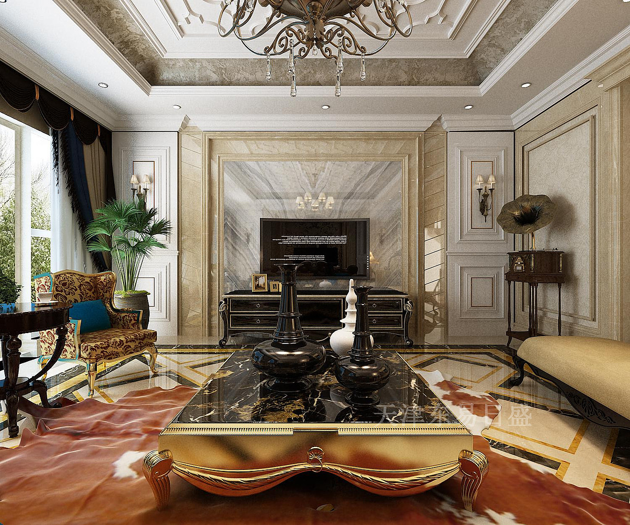 300平欧式风格别墅装修效果图,雅致奢华的欧式别墅!