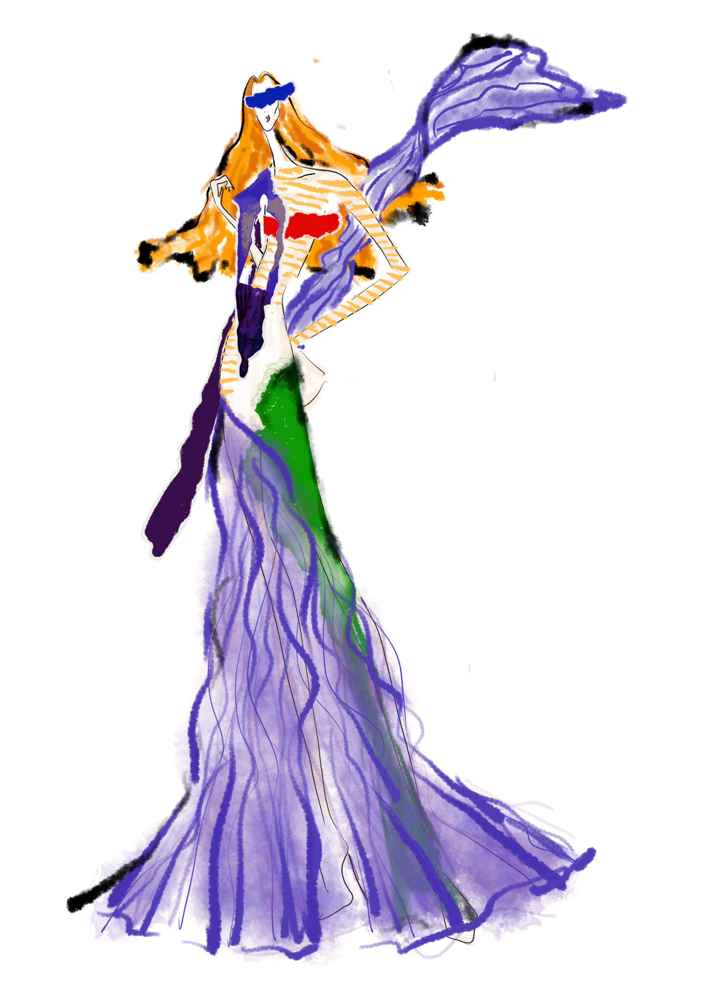 学生作品 人模手绘