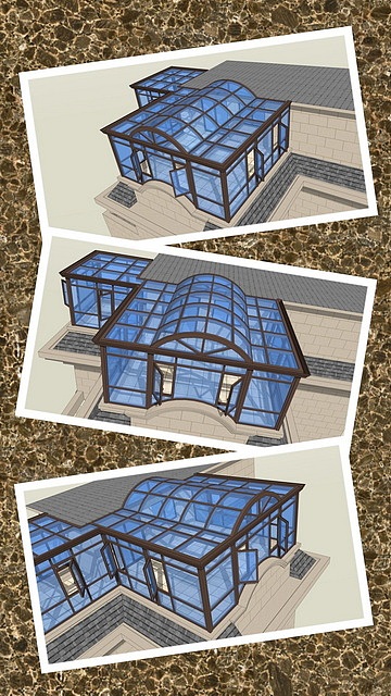 全铝合金阳光房装修方案效果图S1785