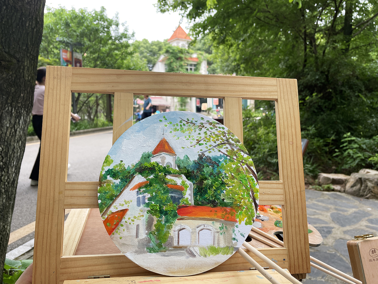 小公园油画写生（图ZMjYyMzIxOTQw） - 绘画 - 站酷设计师插画师西米鹿原创素材 - 站酷ZCOOL