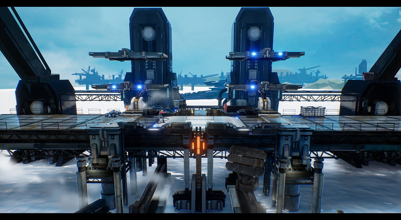 赛博朋克横板场景