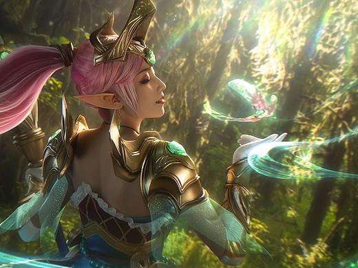 英雄联盟风女皮肤：女帝·迦娜 COSPLAY合成摄影后期