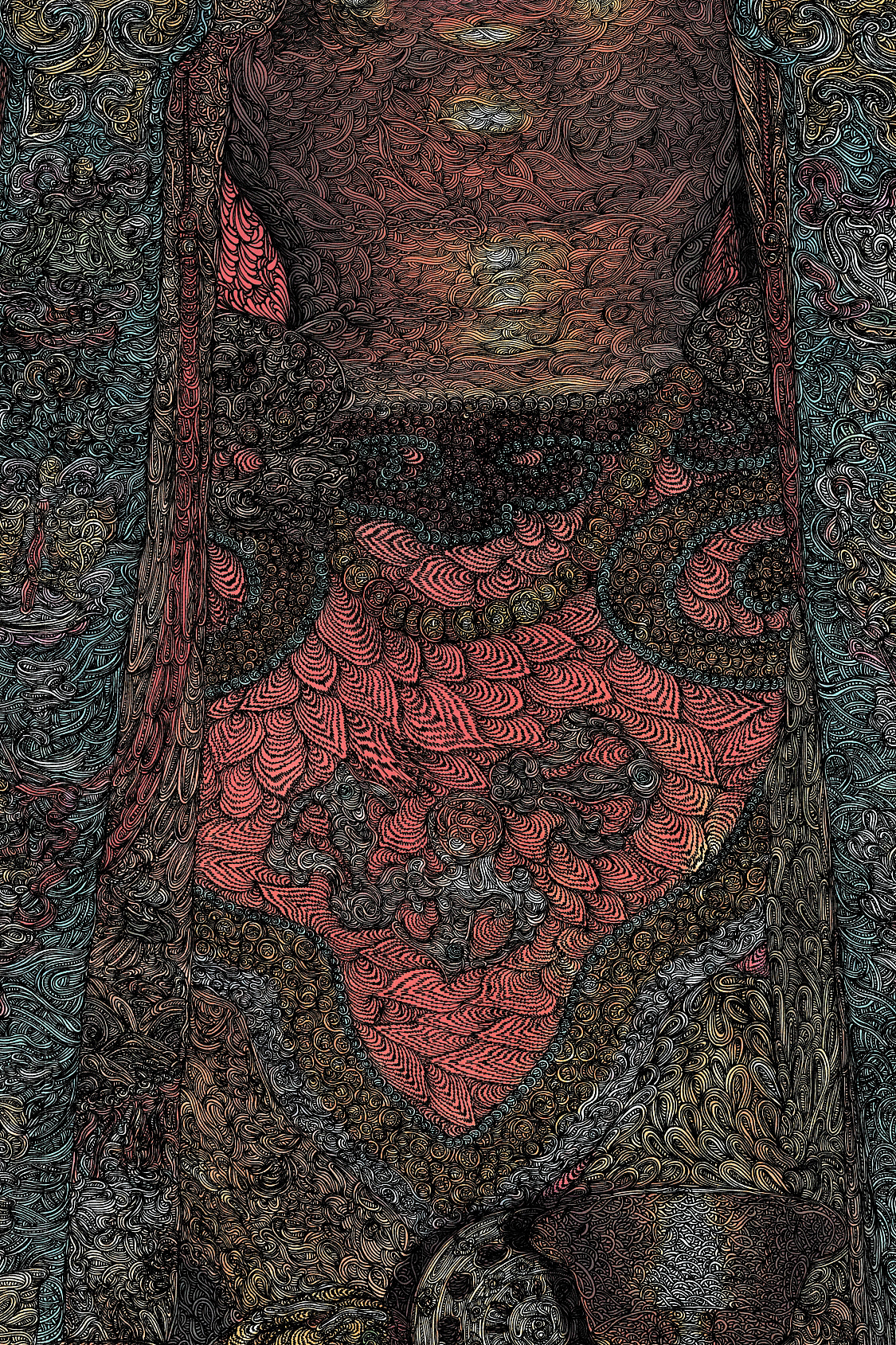 臧金龙重彩钢笔画作品《佛祖》（图ZMjUyNzgwMTY=） - 绘画 - 站酷设计师臧金龙原创素材 - 站酷ZCOOL