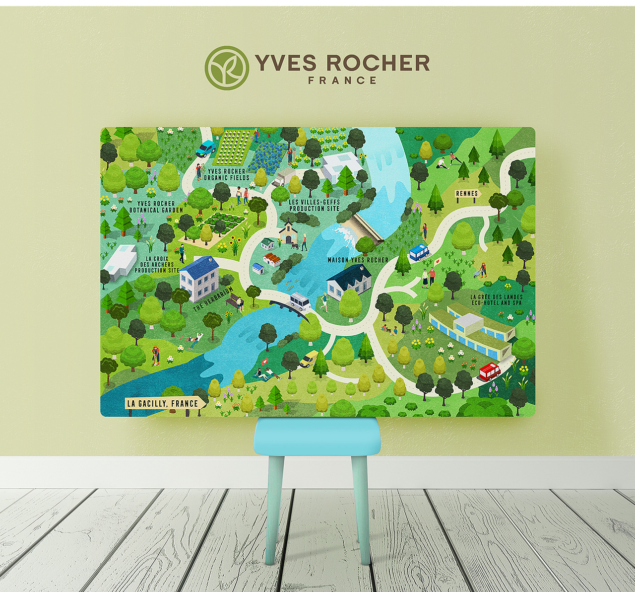 Yves Rocher France La Gacilly isometric Map（图ZMTQxOTMyNzg4） - 图案 - 站酷设计师rayzong原创素材 - 站酷ZCOOL