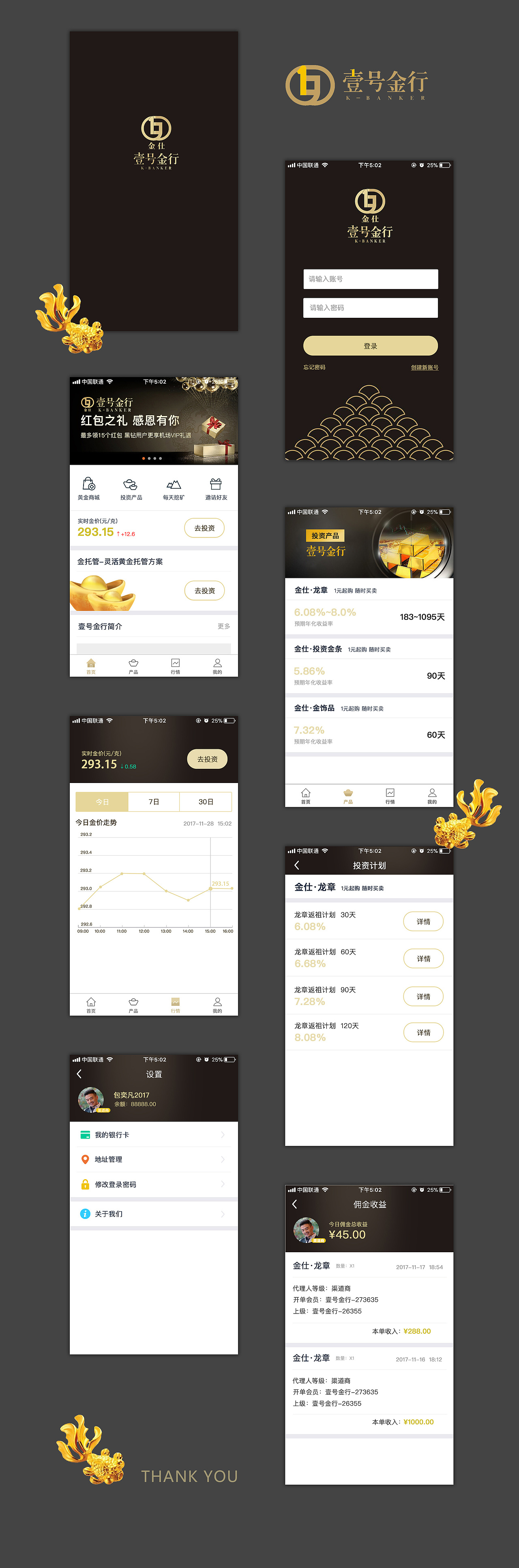 壹号金行VIS&APP界面（图ZMTMzMzY2MTQ4） - APP界面 - 站酷设计师月亮的梦想原创素材 - 站酷ZCOOL