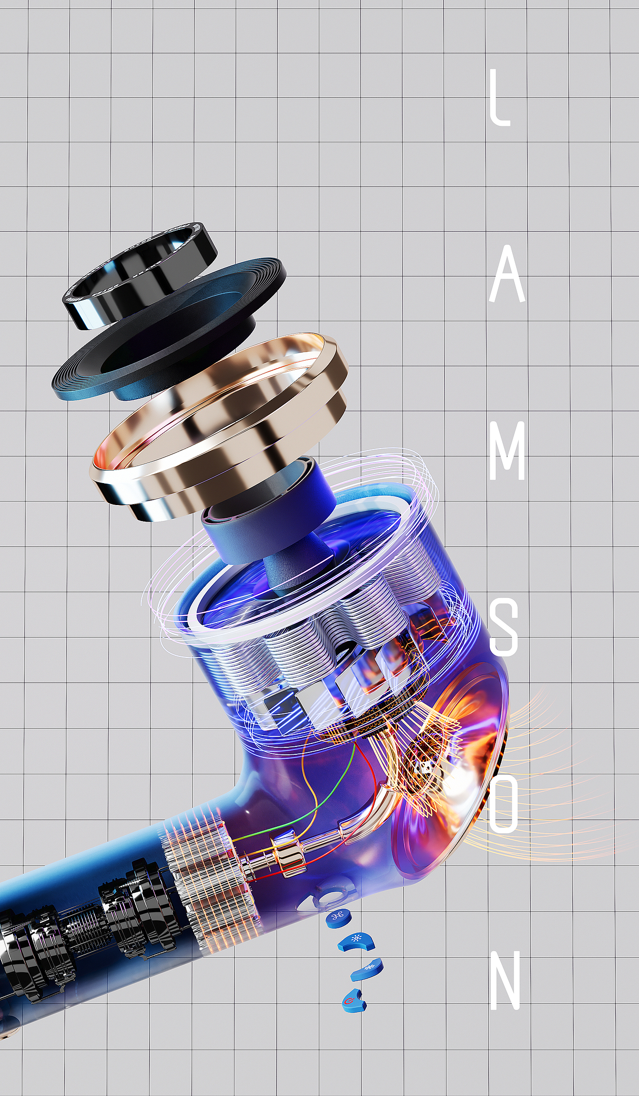 《LAMSON x 高速吹风机》产品建模渲染(图ZMzM1MzM5MzQ4) - 产品 - 站酷设计师某童鞋原创素材 - 站酷ZCOOL