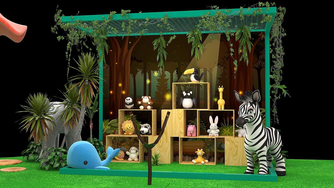 春季互动中庭美陈