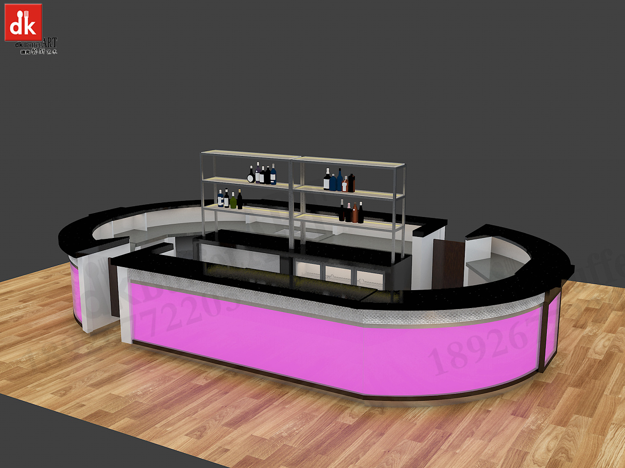 酒吧台,吧台,接待台,可变色酒吧台