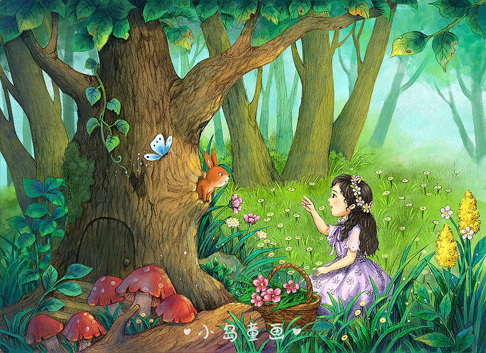 森林系列|插画|儿童插画|小岛童画_原创作品-站酷zcool