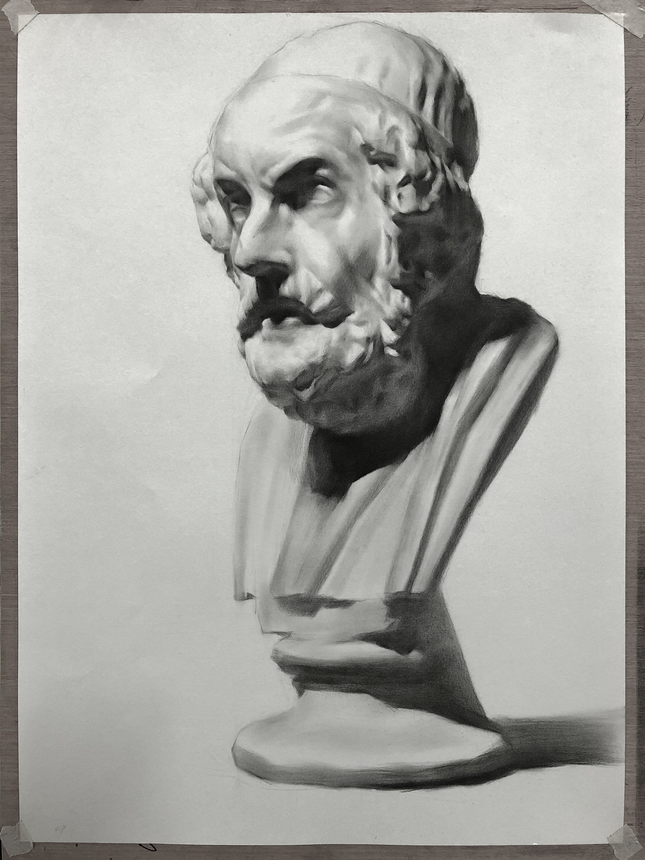 素描石膏像#荷马