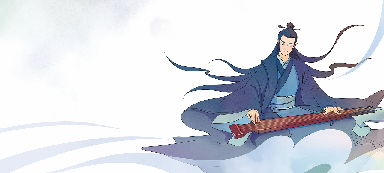 杂志配图古风插画二