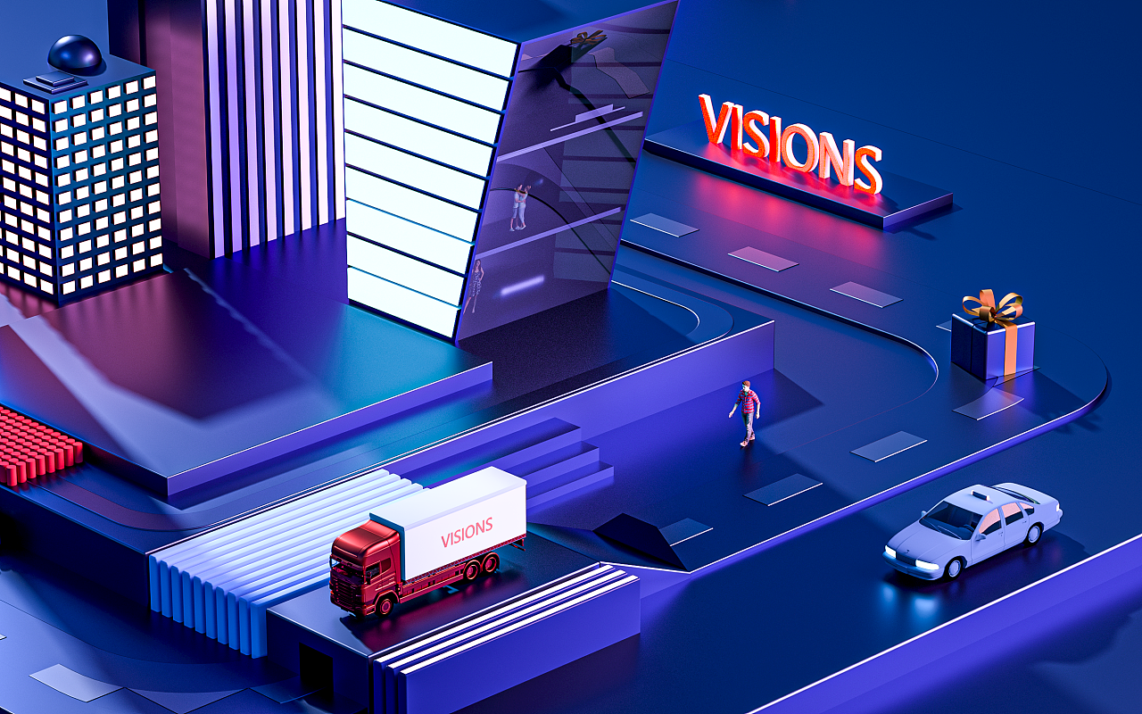 3d场景建模渲染