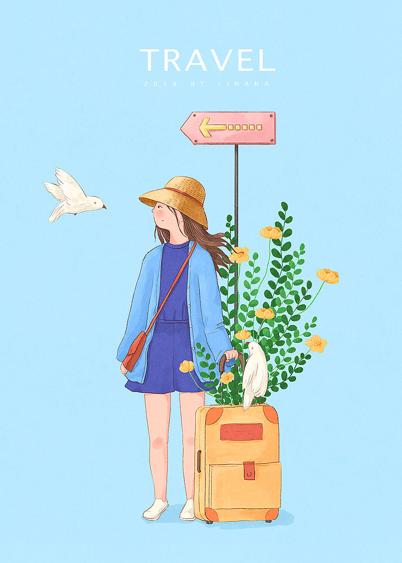 六月插画-去旅行吧