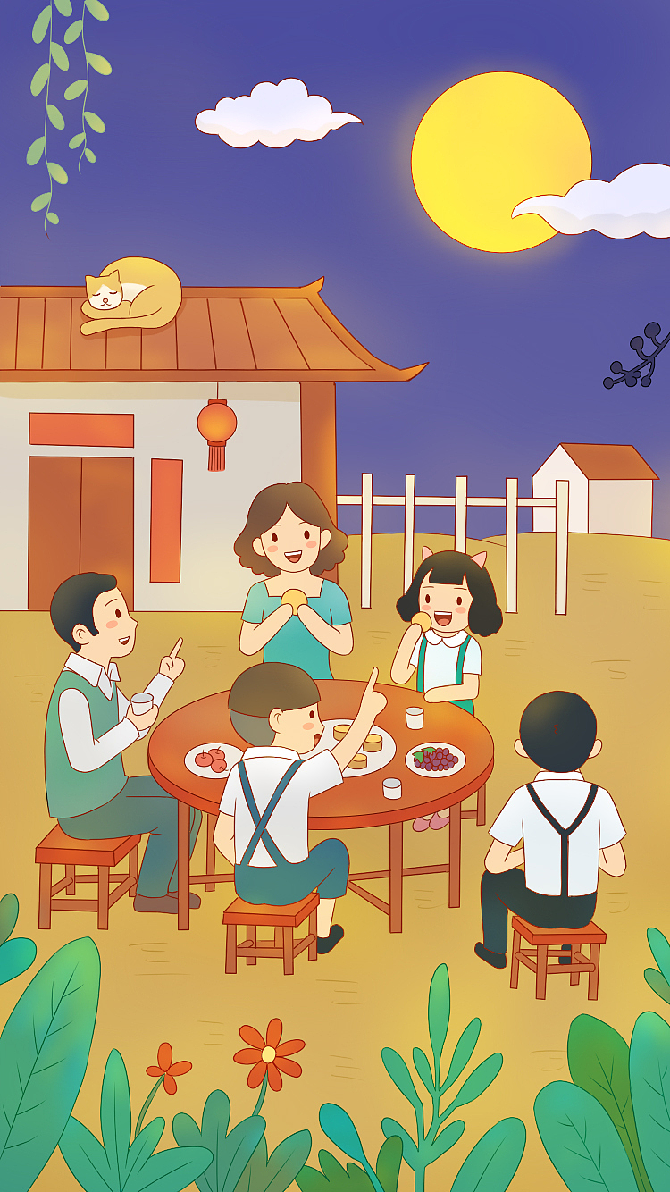 中秋贺图系列（图ZMTI5NTY2NzI0） - 创作习作 - 站酷设计师初末007原创素材 - 站酷ZCOOL