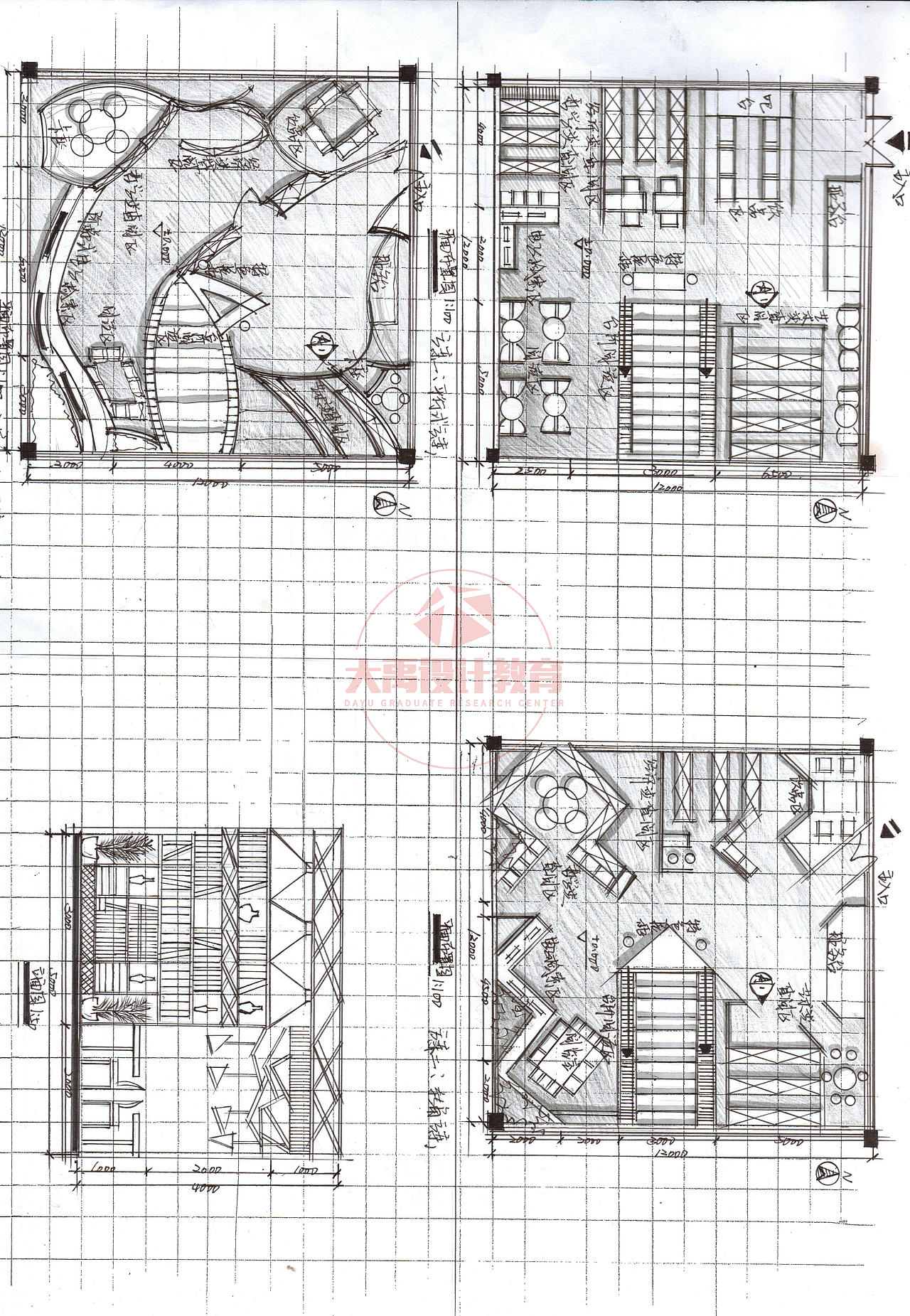 室内快题（图ZMjc5MDU2ODc2） - 其他空间 - 站酷设计师大禹手绘00学长原创素材 - 站酷ZCOOL