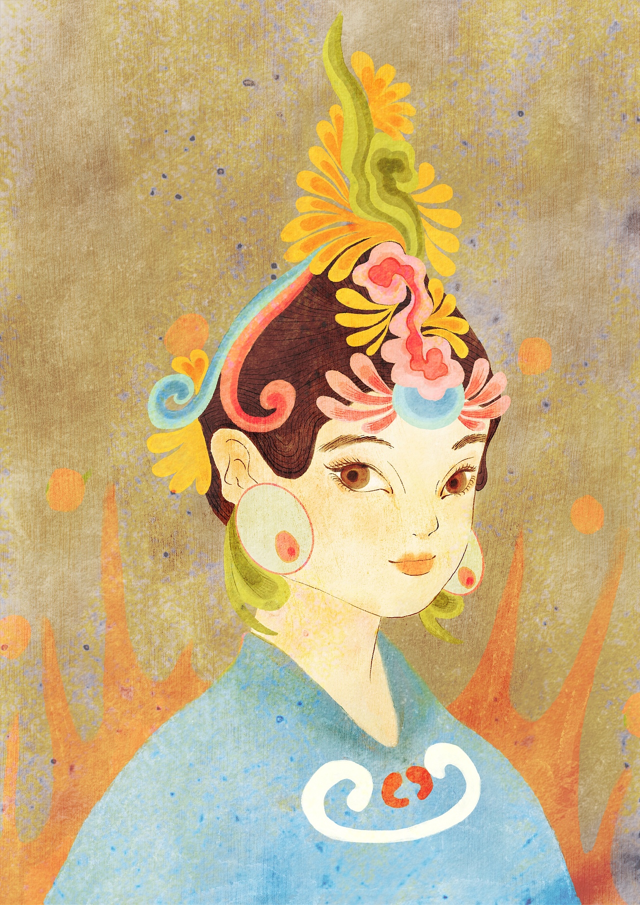 马勺脸谱拟人像