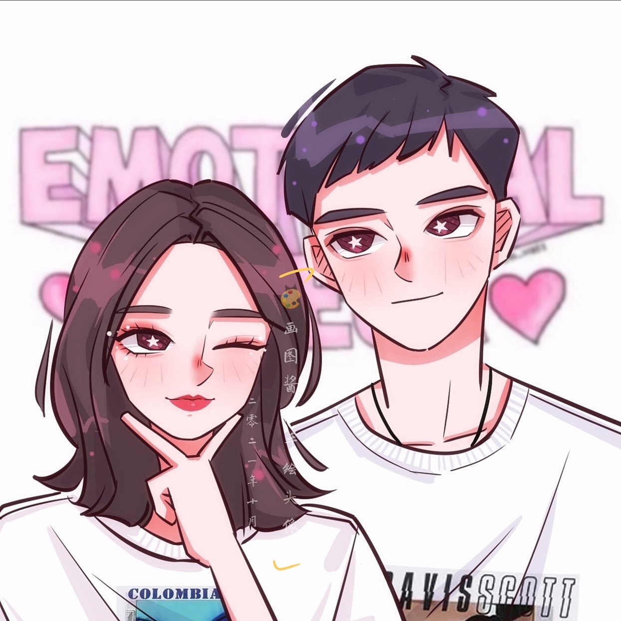 情侣头像画图酱河马图形画图酱创意背景图画图酱头像25画图酱画图酱