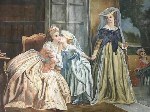 欧式妇女油画