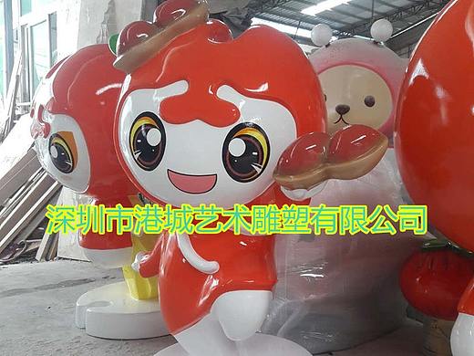 红皮花生形象吉祥物花生卡通雕塑花生娃娃公仔人偶摆设