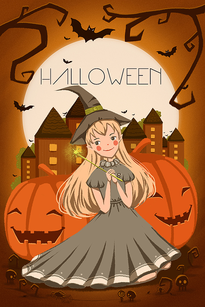 商图-万圣节插画（图ZMTMxMzI4Mjky） - 商业插画 - 站酷设计师NKZ故原创素材 - 站酷ZCOOL