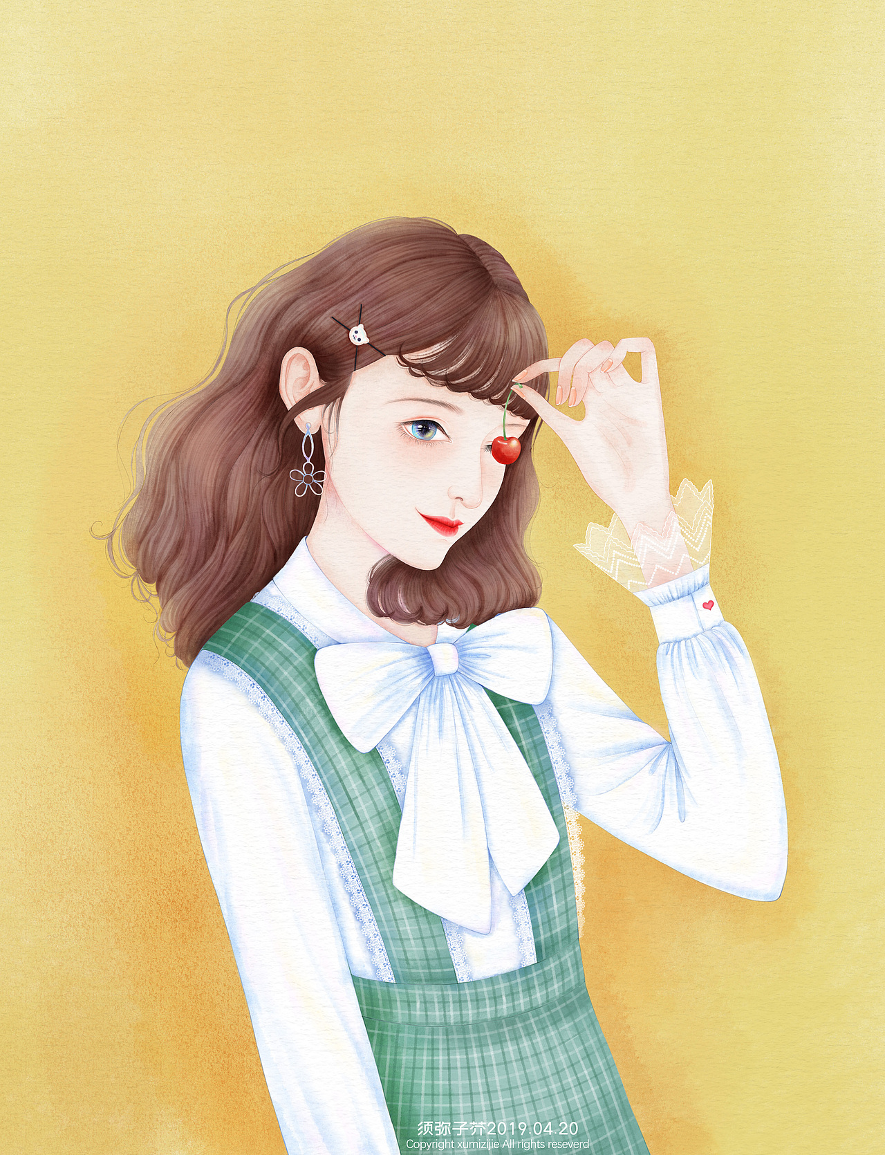 水彩少女