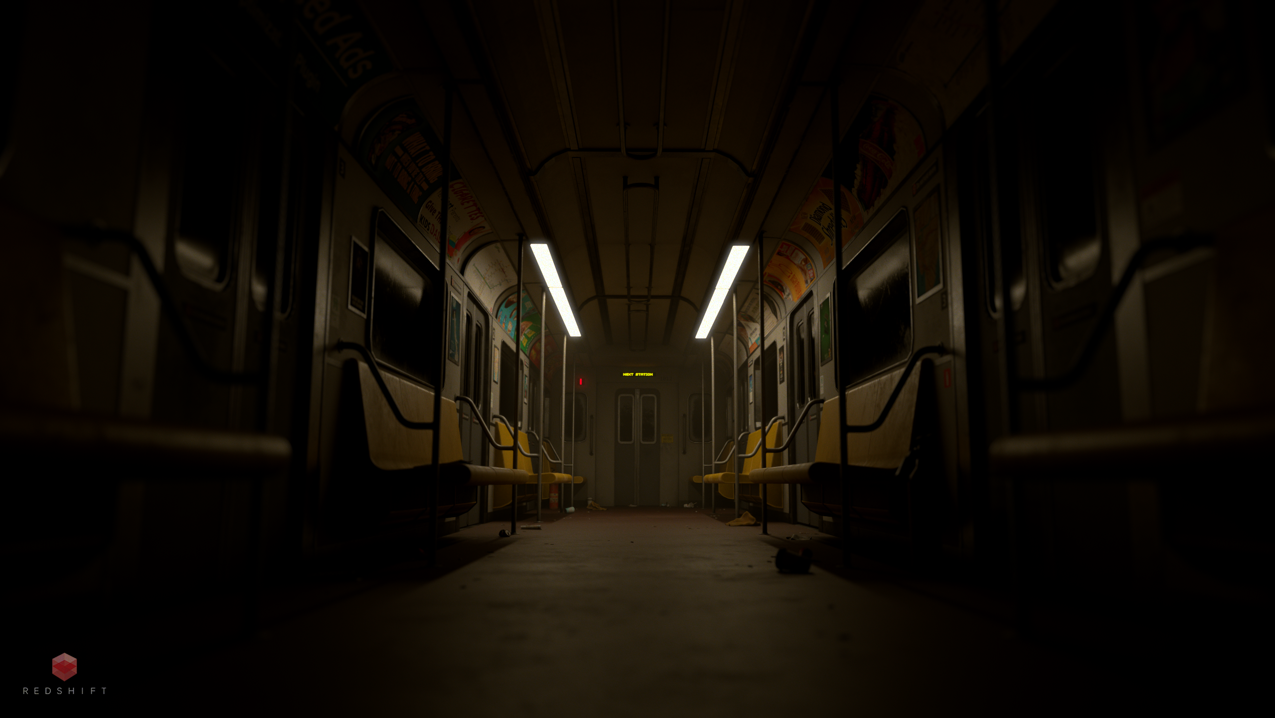 阴森地铁 subway |三维|场景|as香蕉君 - 原创作品 - 站酷 (zcool)