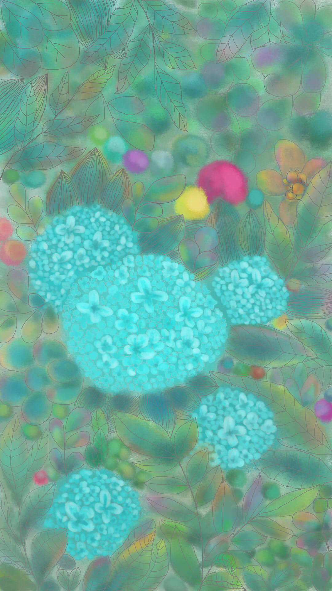 绣球花（图ZMTM5Njg0MDg4） - 艺术插画 - 站酷设计师M抹酱酱原创素材 - 站酷ZCOOL