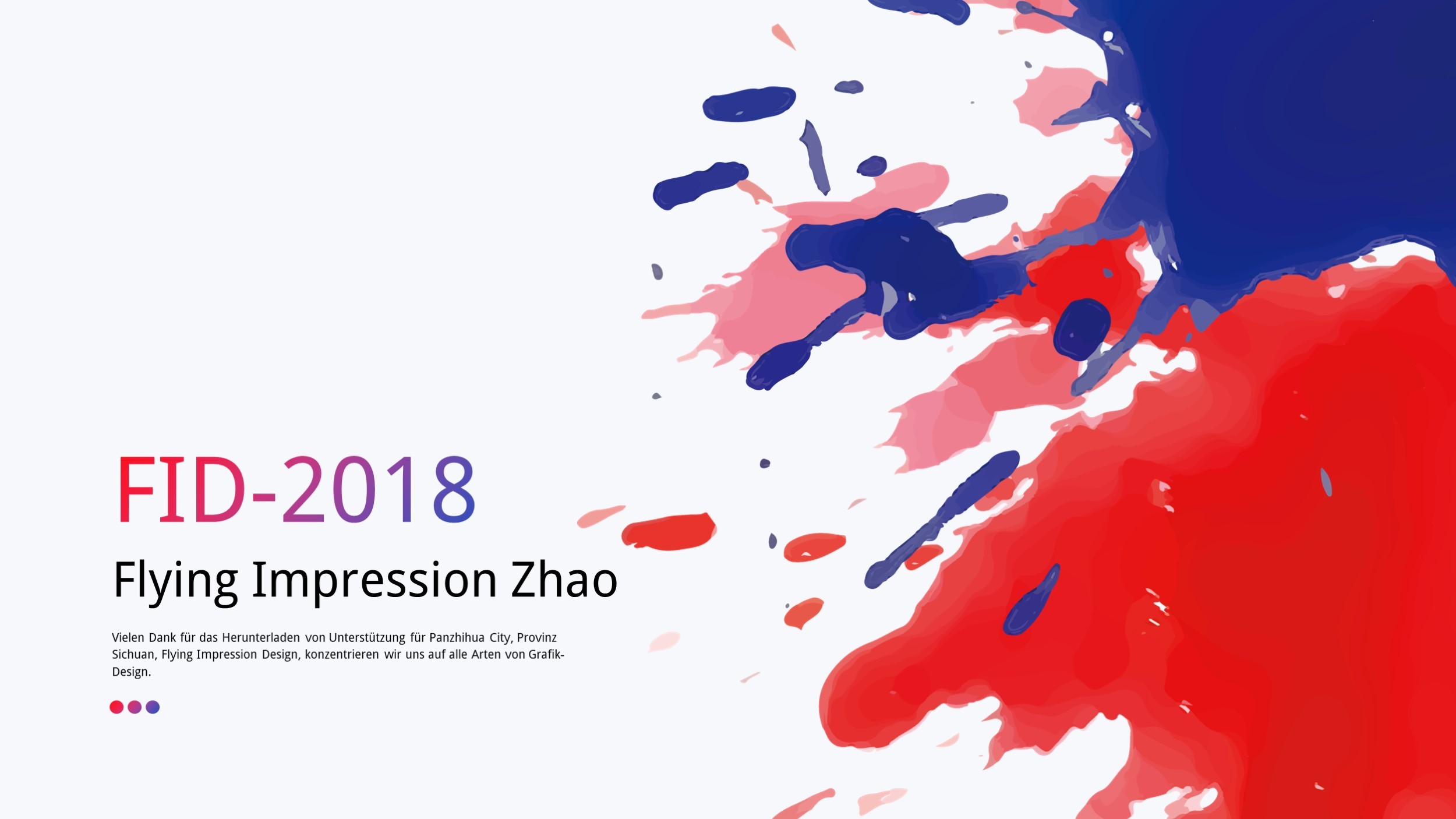 水彩墨迹渐变色通用ppt模板