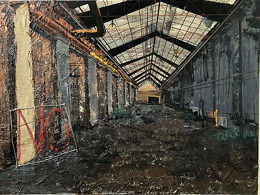 油画作品《城市系列之三》