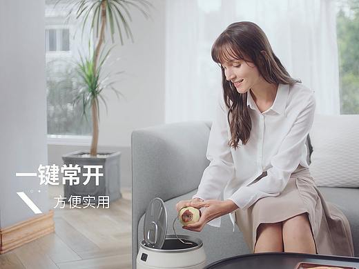 电商头图视频可乐罐智能感应垃圾桶——微风广告