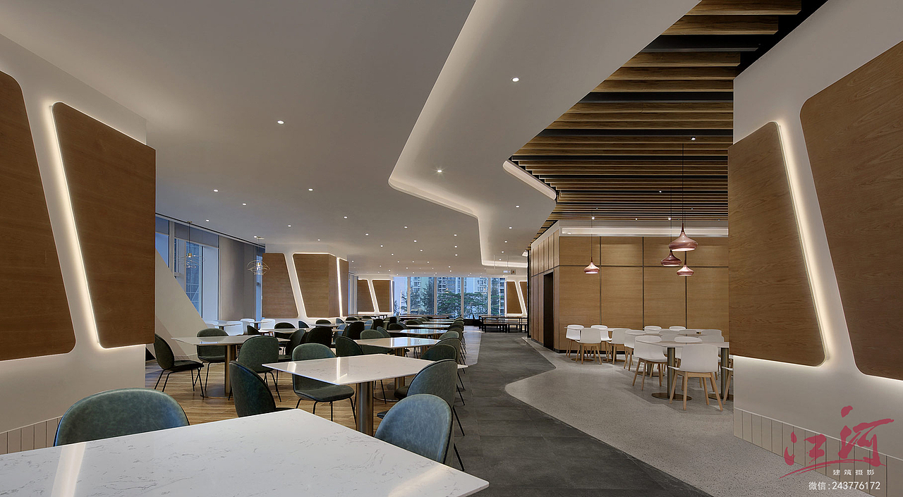 腾讯总部食堂|餐厅空间摄影|腾讯大厦餐厅摄影
