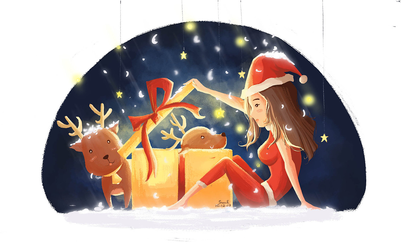 Merry Chrismas!（图ZMzg4MjQ0ODQ=） - 创作习作 - 站酷设计师_啊包_原创素材 - 站酷ZCOOL