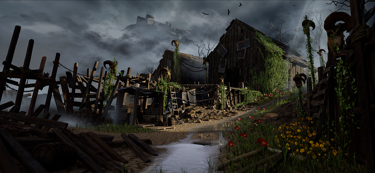 UE5三维场景_村落_写实风