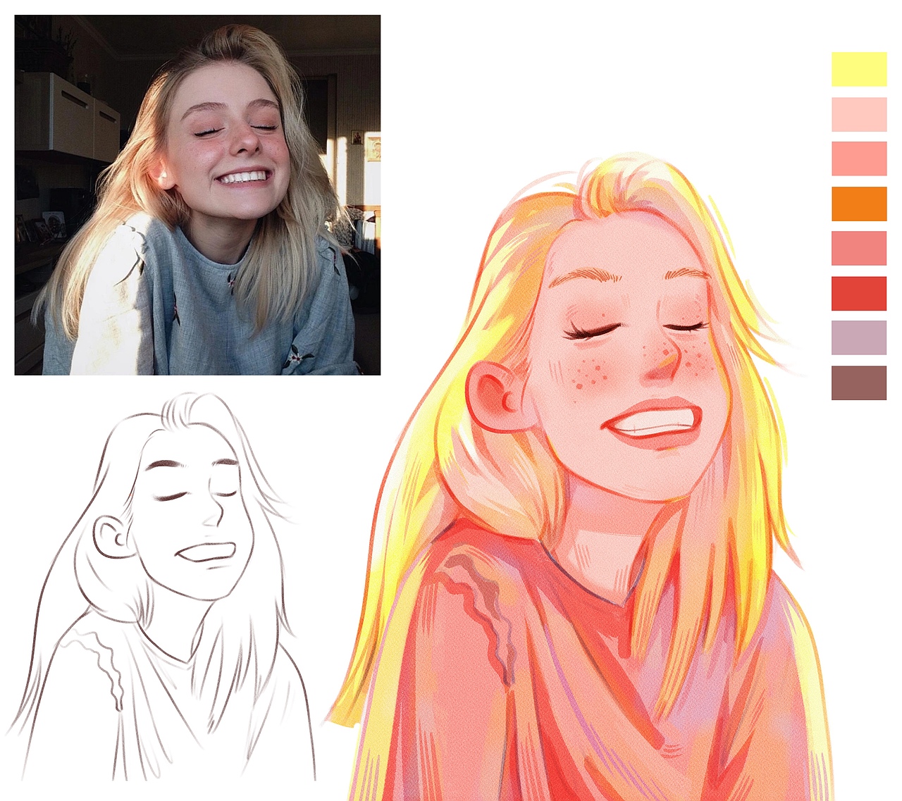 人物插画练习/头像