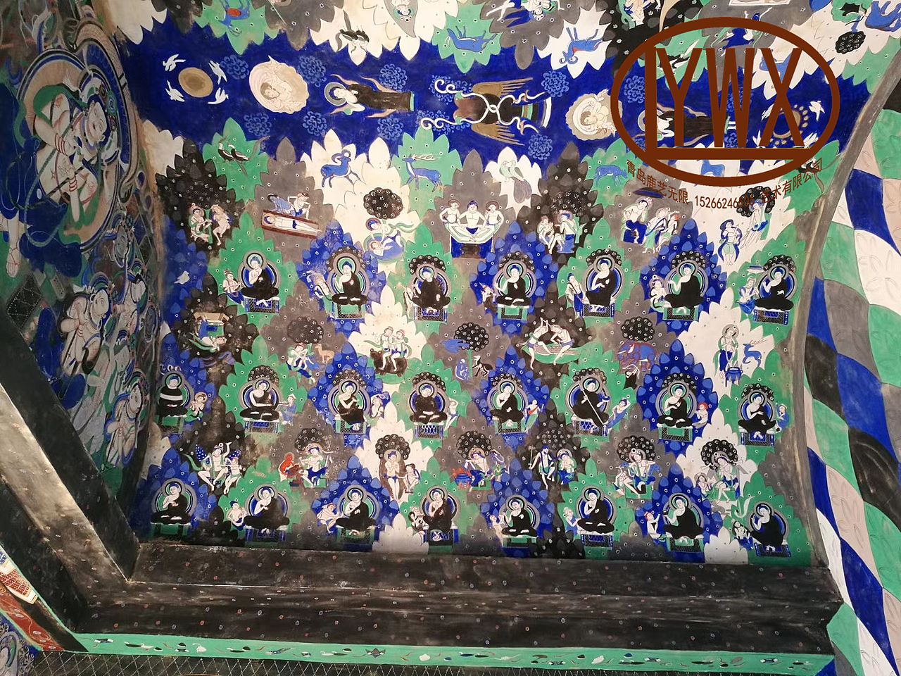 青岛团队创作克孜尔千佛洞壁画复原（图ZMjQwNDI2MzEy） - 新锐潮流插画 - 站酷设计师鹿艺无限造景团队原创素材 - 站酷ZCOOL