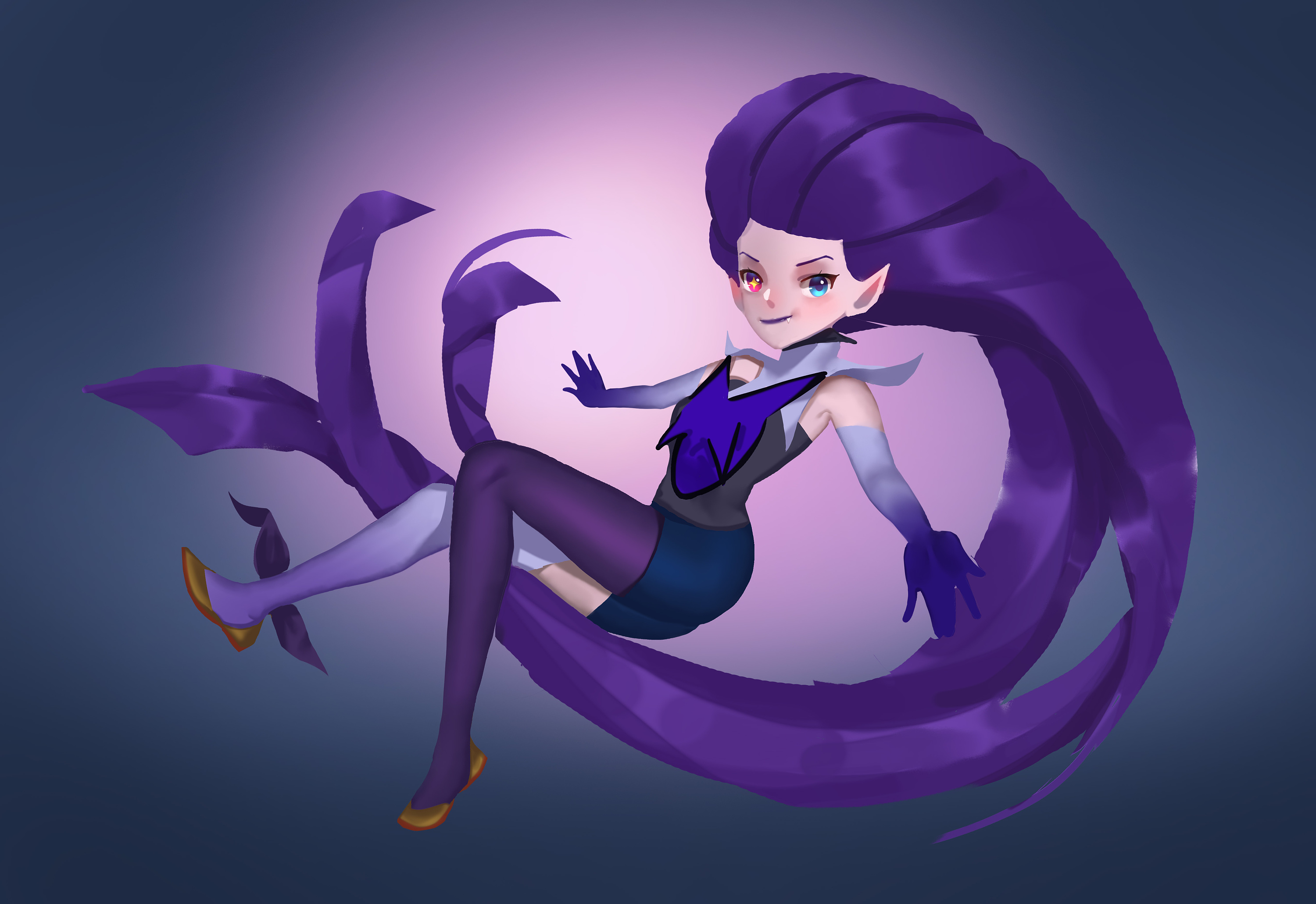 【ps绘画过程】英雄联盟同人 星之守护者 佐伊