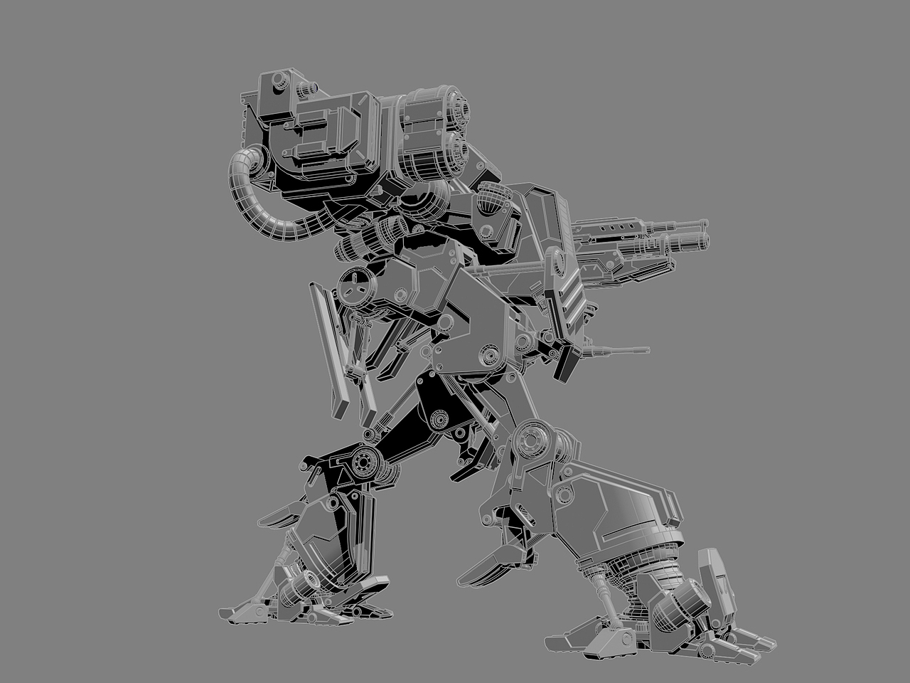 机甲三渲二卡通渲染练习（图ZODAyMDg4OTY=） - 动画/影视 - 站酷设计师小镇鹿人原创素材 - 站酷ZCOOL