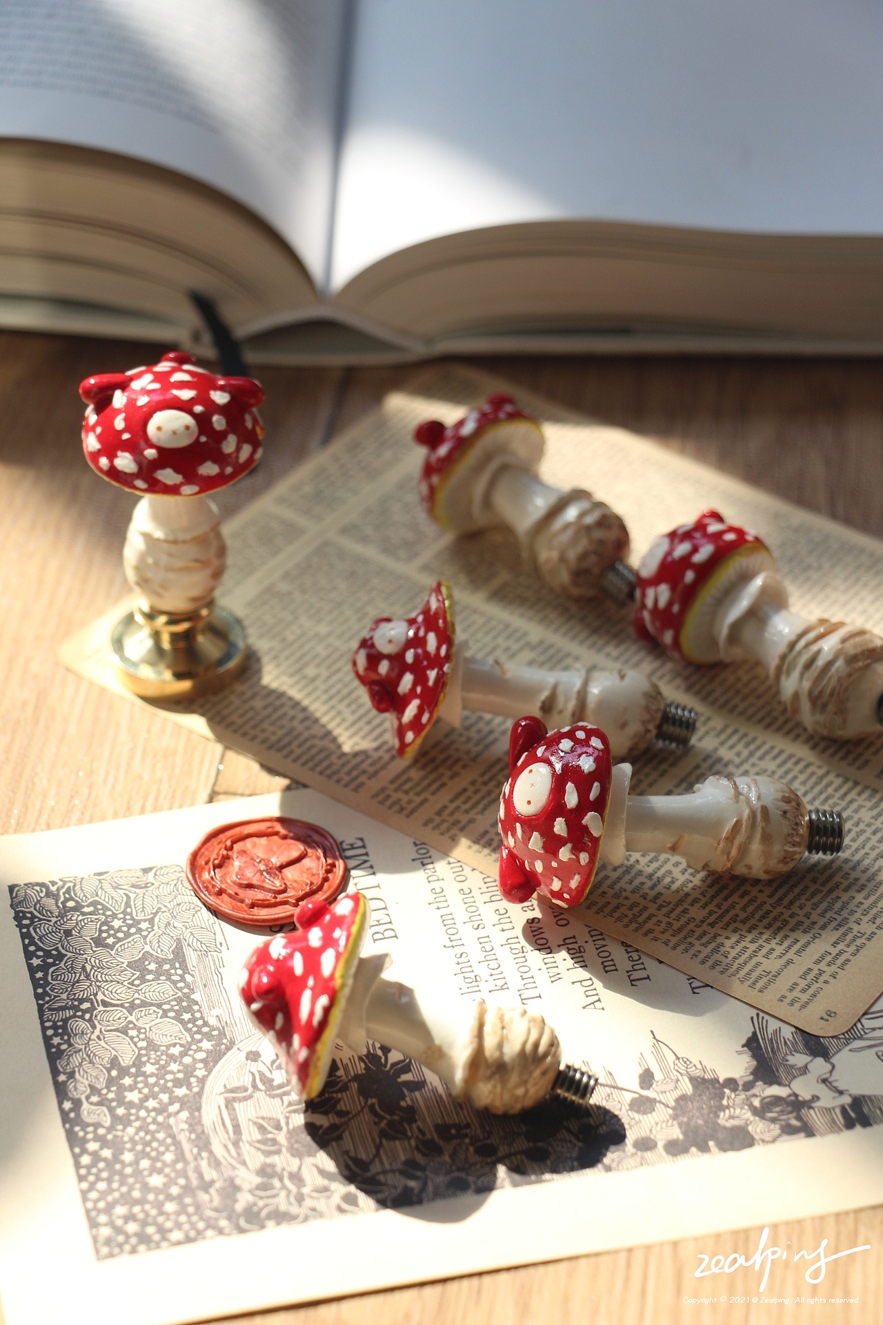 蘑菇兔火漆手柄