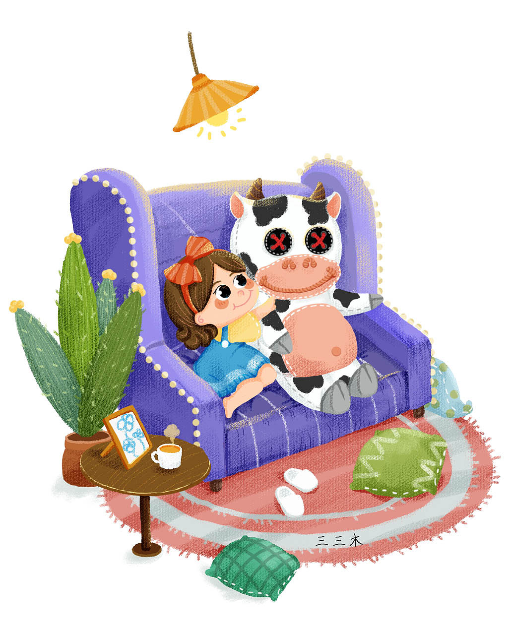 奶牛（图ZMjQxMDY3NzAw） - 儿童插画 - 站酷设计师0三三木0原创素材 - 站酷ZCOOL