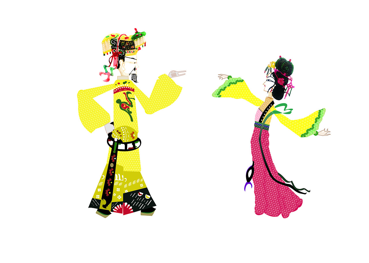 皮影再设计（图ZMjc1ODg3Njg=） - 图案 - 站酷设计师毅哥哥原创素材 - 站酷ZCOOL